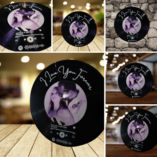 Vinyl Record Photo Stand With Music code That CAN be scanned - Image 2